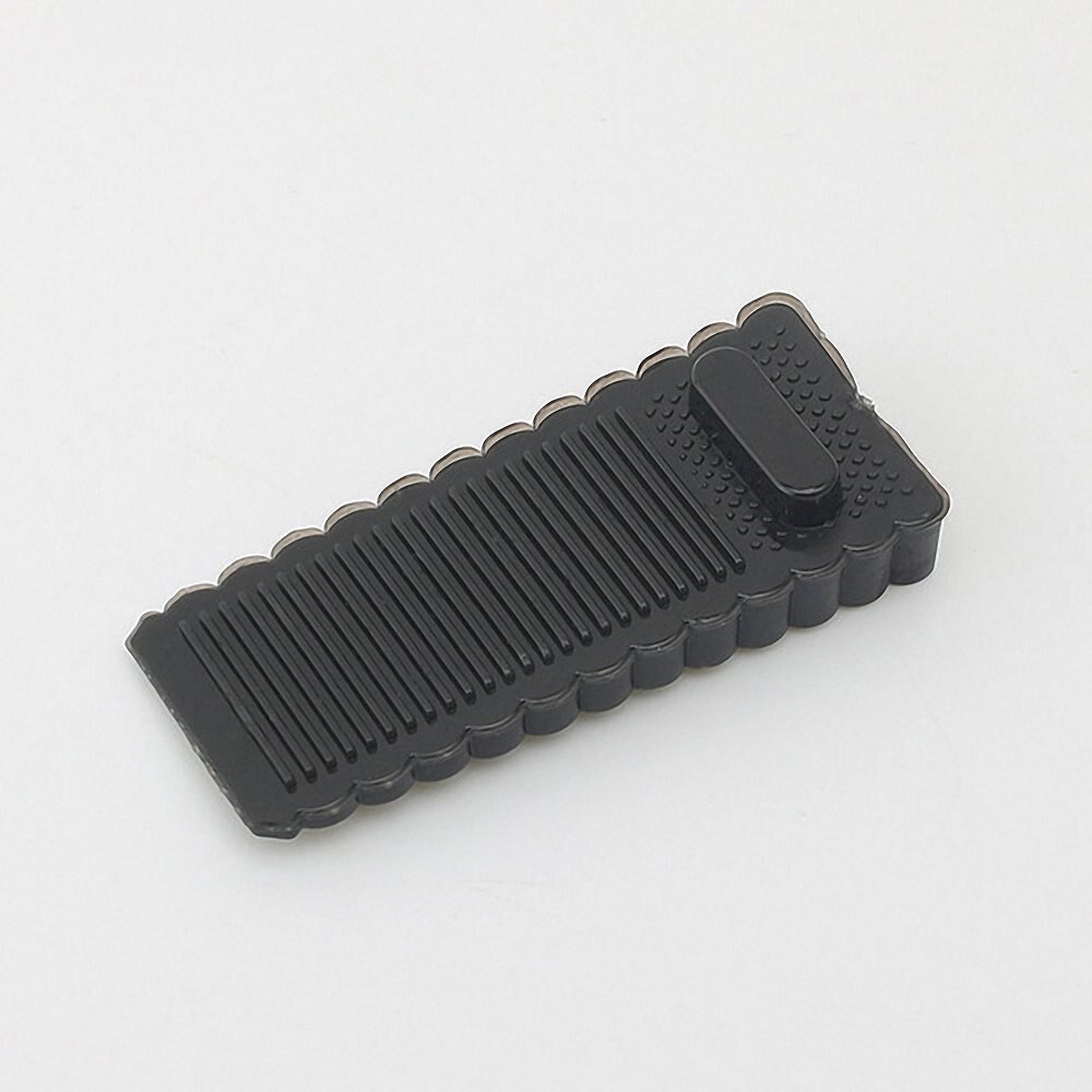 Veiligheid Siliconen Deur Stop Stoppers Antislip Blok Wig Deurstoppers Home Office Deur Achter Retainer Anti-Collision Beschermen hardware: Black