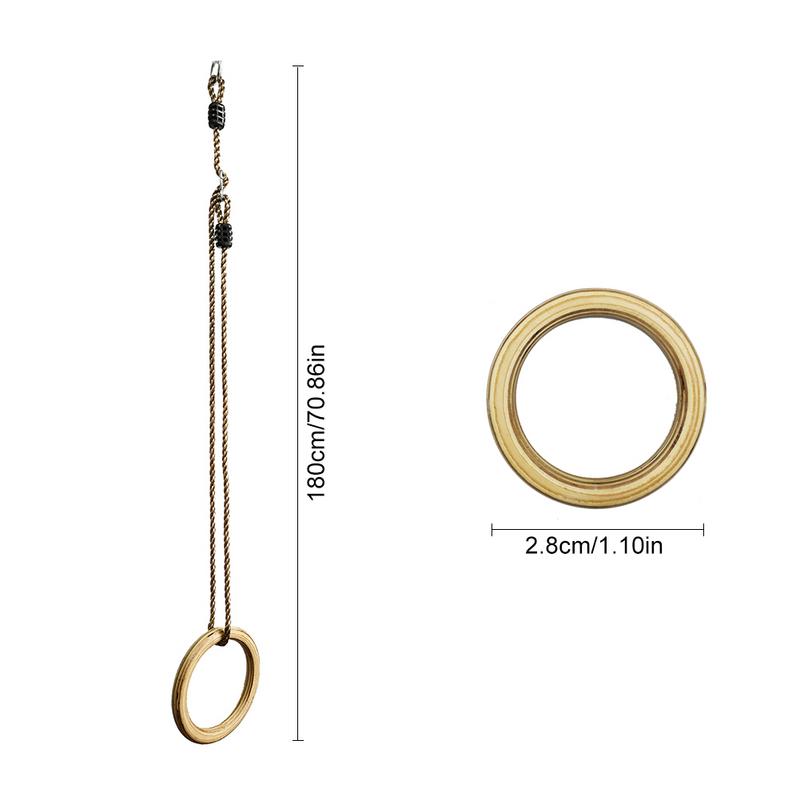 Outdoor Sport Trapeze Schommel Ringen PE Touw Houten Trapeze Ringen Voor Volwassenen Kinderen Indoor Fitness Leisure Entertainment
