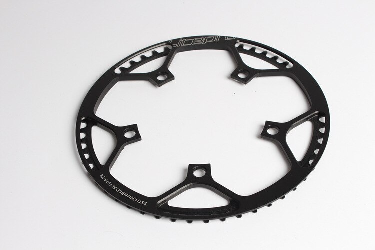 Litepro 130mm bcd kedjekrans i aluminiumlegering 45t-58t hopfällbar cykelskiva med skydd ultralätta cykeldelar: 53t svarta
