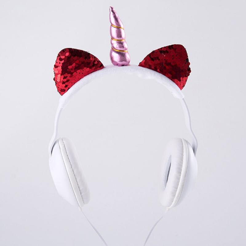 Cute Cat Ear Headphone Unicorns 3.5MM Wired Kids Headphones Earphone Gaming Headset For Mobile Phone/computer Universal: 11