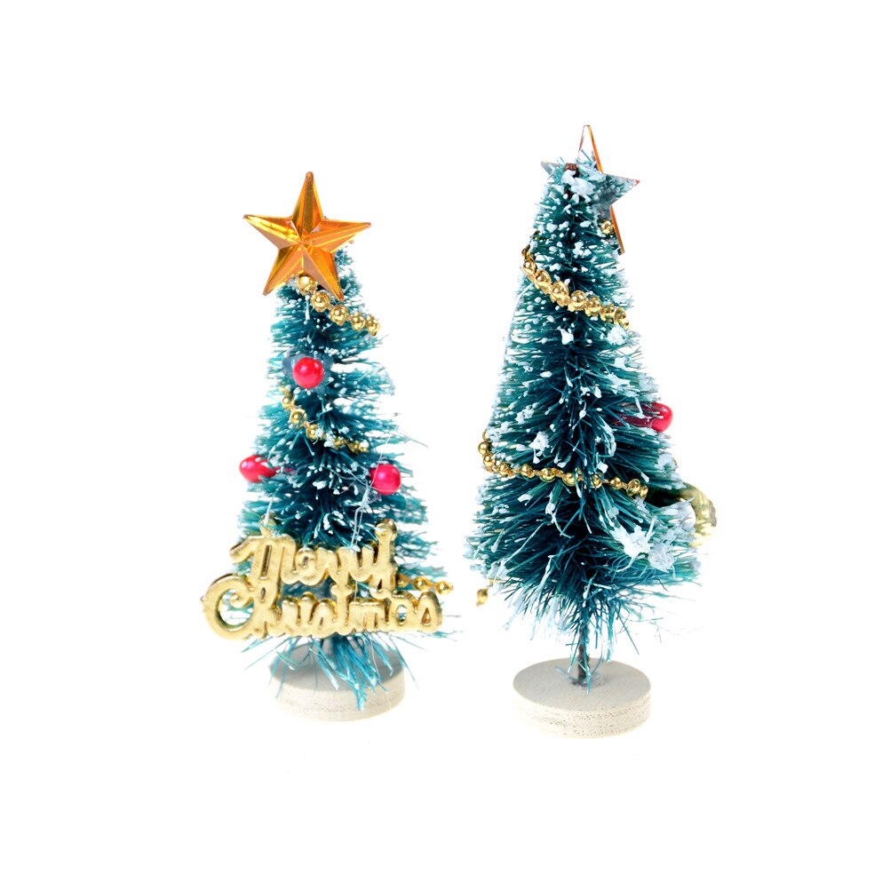 1pcs DIY Christmas Tree Small Pine Tree Mini Trees Placed In The Desktop Home Decor Christmas Dollhouse Decor Kids