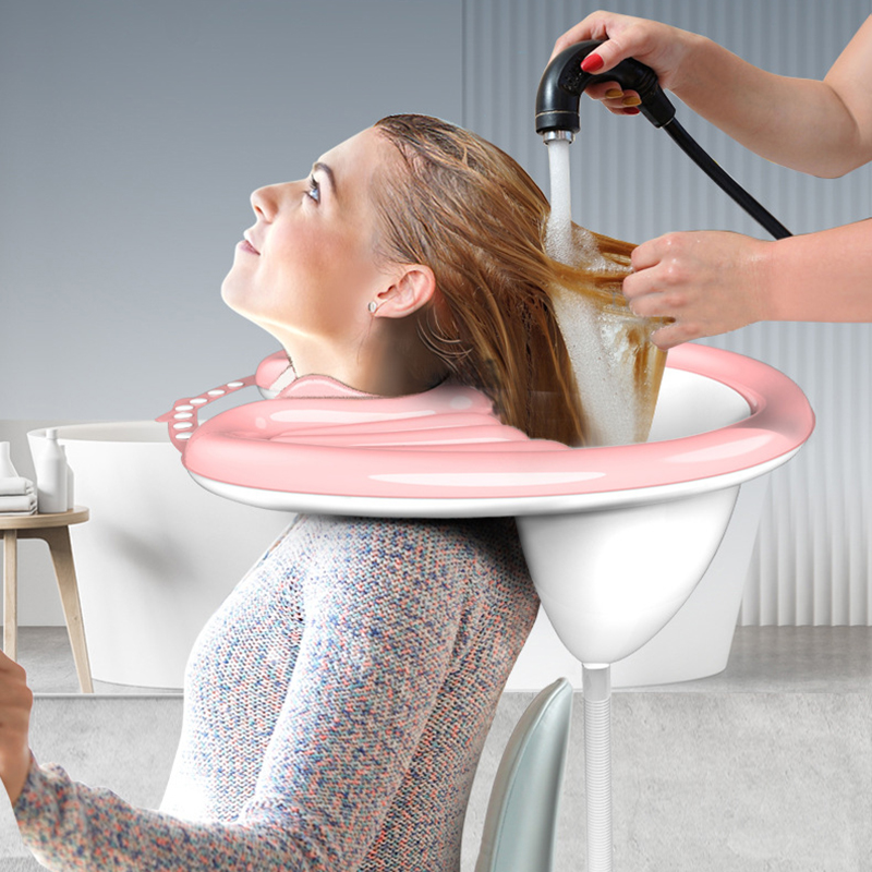 Vassoio gonfiabile per lavare i capelli lavabo per lavare tagliare i capelli a casa e a letto shampoo ciotola lavaggio bagno supplie