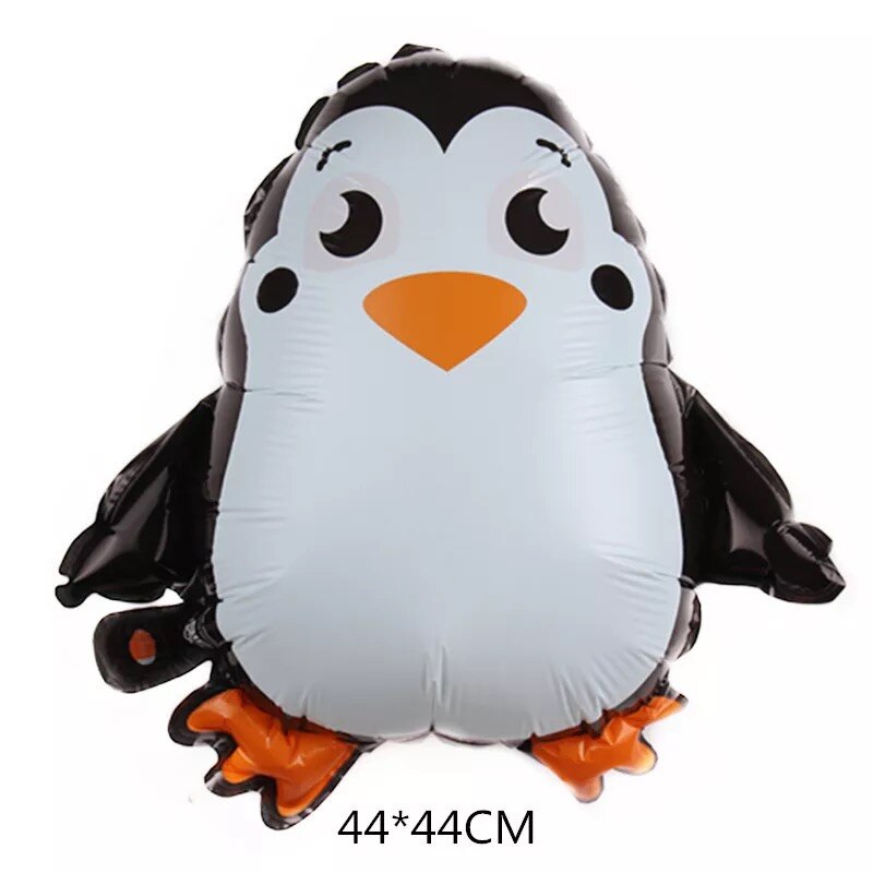 Cartoon Animal Foil Balloons squirrel Ballon Fox flamingos Air balloon Birthday party decorations Kids hedgehog Inflatable toys: penguin
