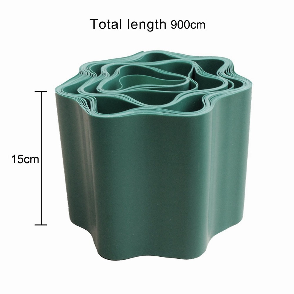 Plastic Garden Edging Border,Garden Lawn Edging, Border Edging For Lawns, Flower Beds,1pack-15cmx9Meters