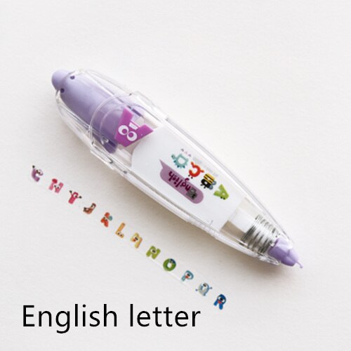 Söt korrigeringstejp maskering tecknad djur dekoration band för dagbok klistermärken scrapbooking pappersvaror skolmaterial  a6514: Engelska brev