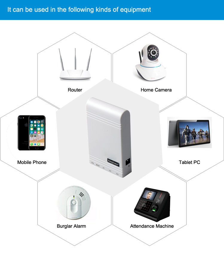 Kingsener Mini Power Bank 5V 12V emergency backup battery 8800mAh ups power bank for Wifi Router and Mobile Multifunctional UPS