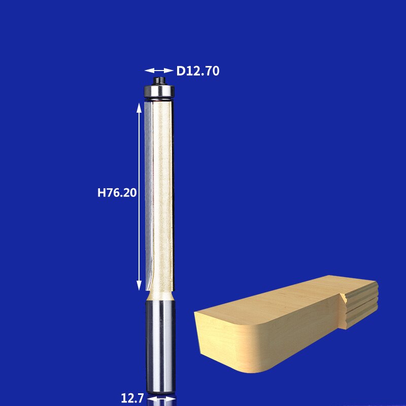 1 PCS, CNC houtbewerking router bit, Trimmen frees, hout, MDF, 2 fluiten rechte frees, trimmer graveren bit, multiplex: 12.7x12.7x76.2