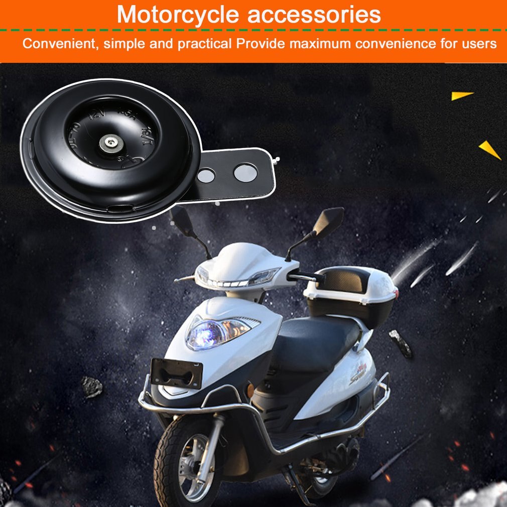 Kit universel de klaxon électrique de moto 12V 1.5A 105db haut-parleurs de klaxon forts ronds imperméables pour le vélo de saleté de cyclomoteur de Scooter ATV