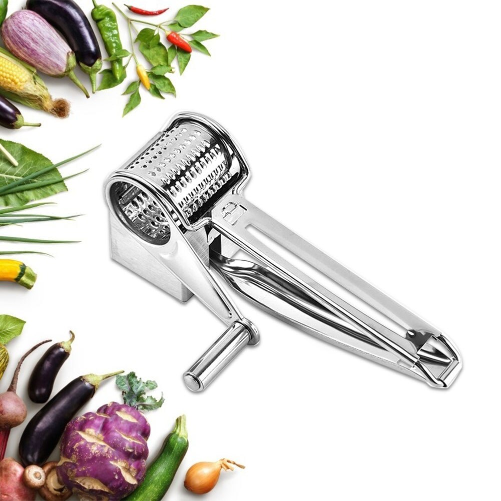 Practical Chocolates Shredder Stainless Steel Drum Hand-Cranked Cheese Grater Rotary Ginger Chocolate Cutter Planer
