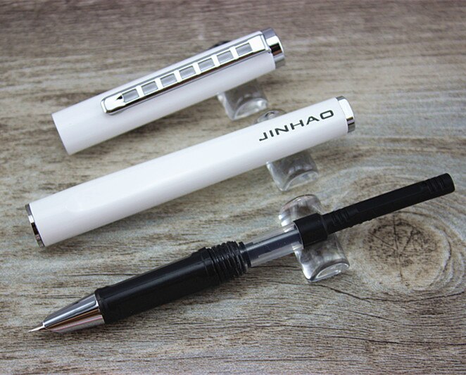 Jinhao 699 Ultrafine Accounting Fountain Pen (White) EF NIB