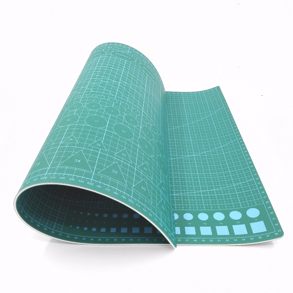A2 Double Faced Cutting Plate Double Sided Flexible Fabric Rotary Cuttign Mat White Core Layer 60x45cm