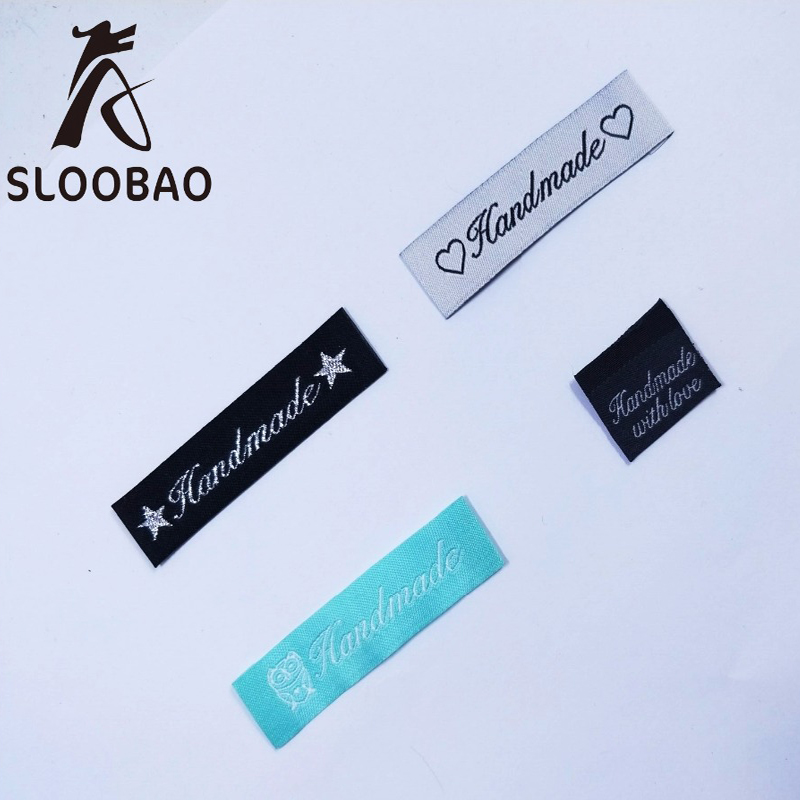 100 sztuk ręcznie etykiety tkane nadający się robić prania akcesoria główne etykiety etykiety odzieżbyć winnym tłoczone tagi DIY flagi etykiety robić szycia odzieży