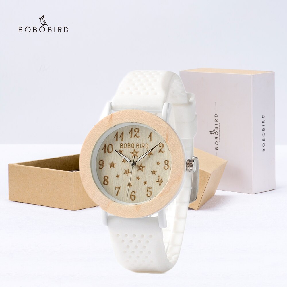 BOBO BIRD-reloj de madera para hombre, cronógrafo de cuarzo, con correa de cuero, caja de papel de: GP021-1A