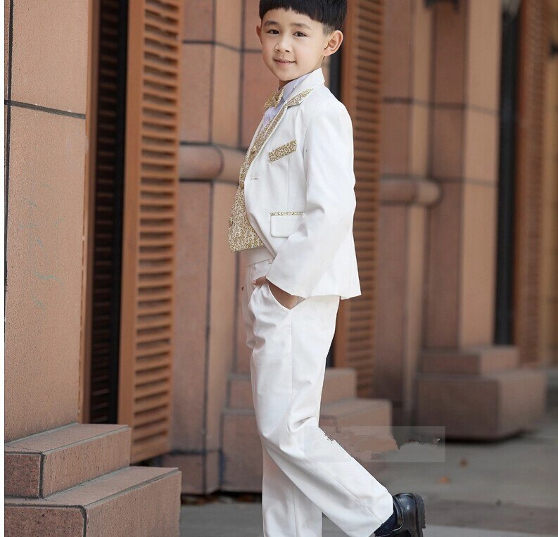 Conjunto de ropa para niños, traje de cumpleaños de informal, trajes formales de boda para niño, Blazers, conjunto de 5 uds. F 1004, venta al por menor