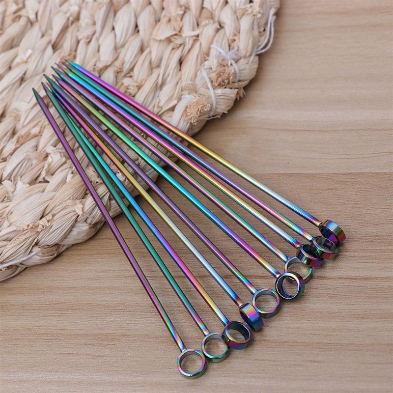 10 Pcs Rvs Voorgerecht Pick Cocktail Picks Fruit Sticks Tandenstokers Voor Bar Party Accessoires