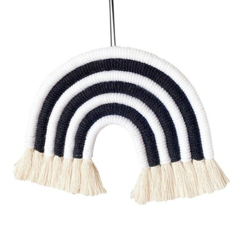 Kleurrijke Regenboog Macrame Tapestry Opknoping Geweven Macrame Tapestry Handgemaakte Woondecoratie Craft Voor Kinderen Room Decor