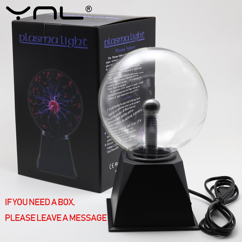 Novelty Glass Magic Plasma Ball Light Electric Lamp 220V 3 4 5 6 Inch Night Light Kids Birthday Christmas Decor Plasma Lamp