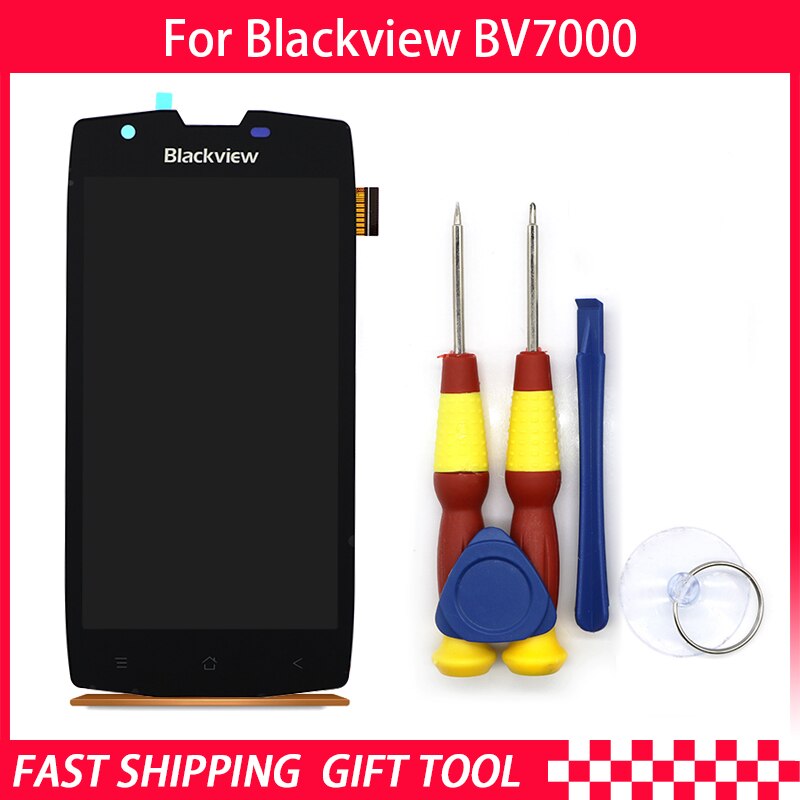 Blackview-100% BV7000 BV7000 pro pantalla LCD Original + MONTAJE DE PANTALLA TÁCTIL PARA Blackview BV7000 BV7000pro herramientas + adhesivo 3M: Black Screen