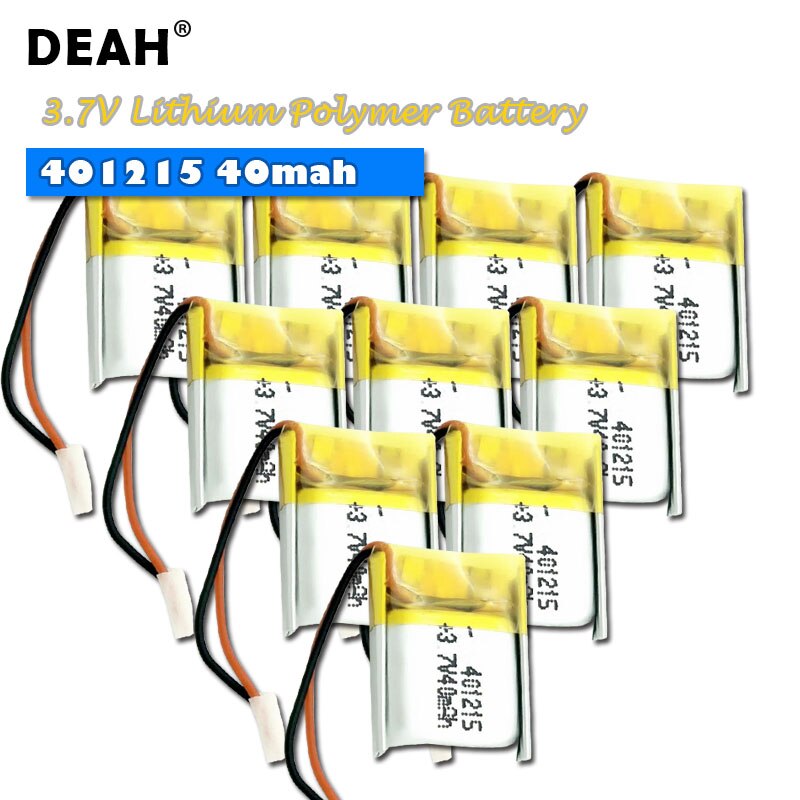 5-100Pc 3.7V Lipo Cellen 401215 40Mah Lithium Polymer Oplaadbare Batterij Voor MP3 MP4 Gps Bluetooth speaker Headset Selfie Stok