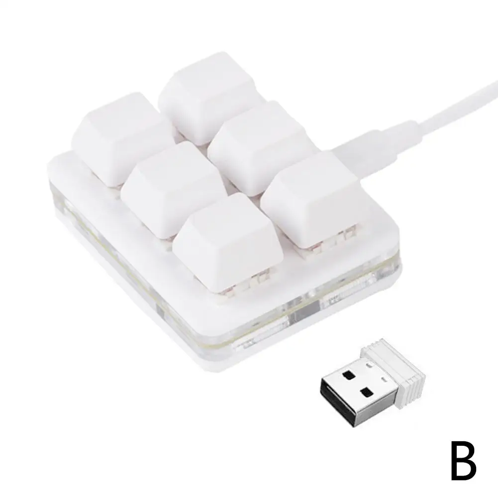 6 Toetsen Toetsenbord Bluetooth Custom Toetsenbord Draadloze Usb-Modus Oplaadbare Hardware Toetsenbord Dubbele Snelkoppeling Programmeerbare Macro C1o2: Bruin