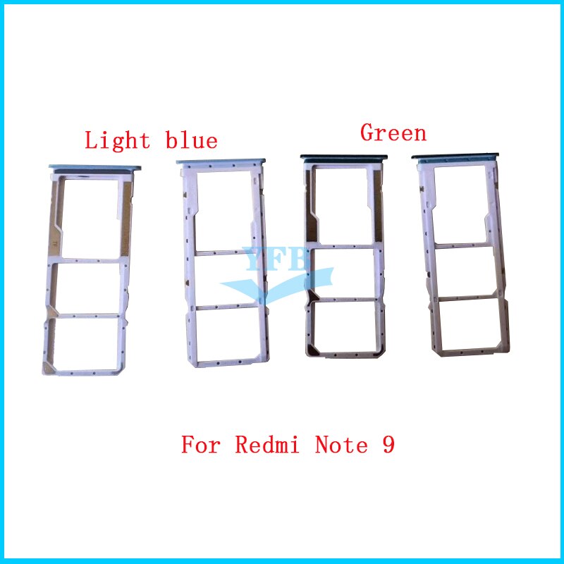 10Pcs Voor Xiaomi Redmi Note 9 Pro 9S Reader Sim &amp; Sd Kaart Lade Houder Slot Adapter Vervanging deel