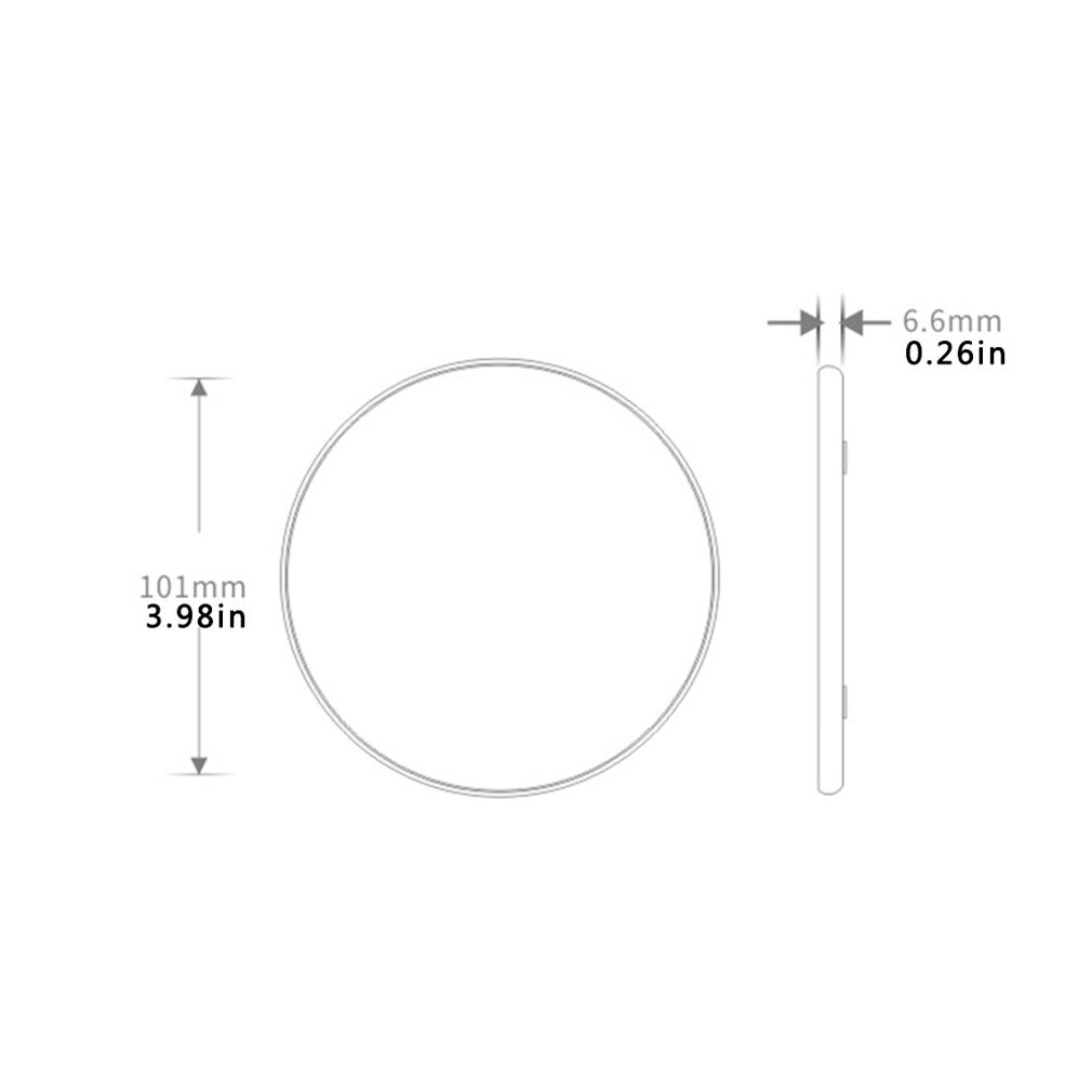 Ultra Slim Ronde Qi Draadloze Opladen Pad Snelle Oplader Voor Mobiele Telefoon Draagbare Mobiele Telefoon Oplader