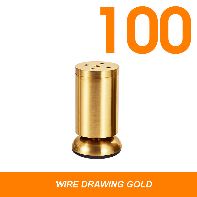 High End Furniture Foot Cushion Thickened Reinforcement Sofa Cabinte Table Legs Chair Leg Feet Protector Stand Foot Cover: Drawing Gold-100MM