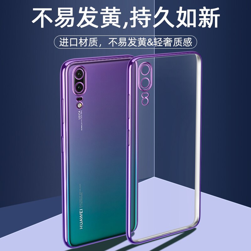 Kameraschützende silikon-handyhülle für huawei  p20 Profi/  p20 Profi, weiche, klare, ultradünne rückseite, transparentes, schlankes tpu