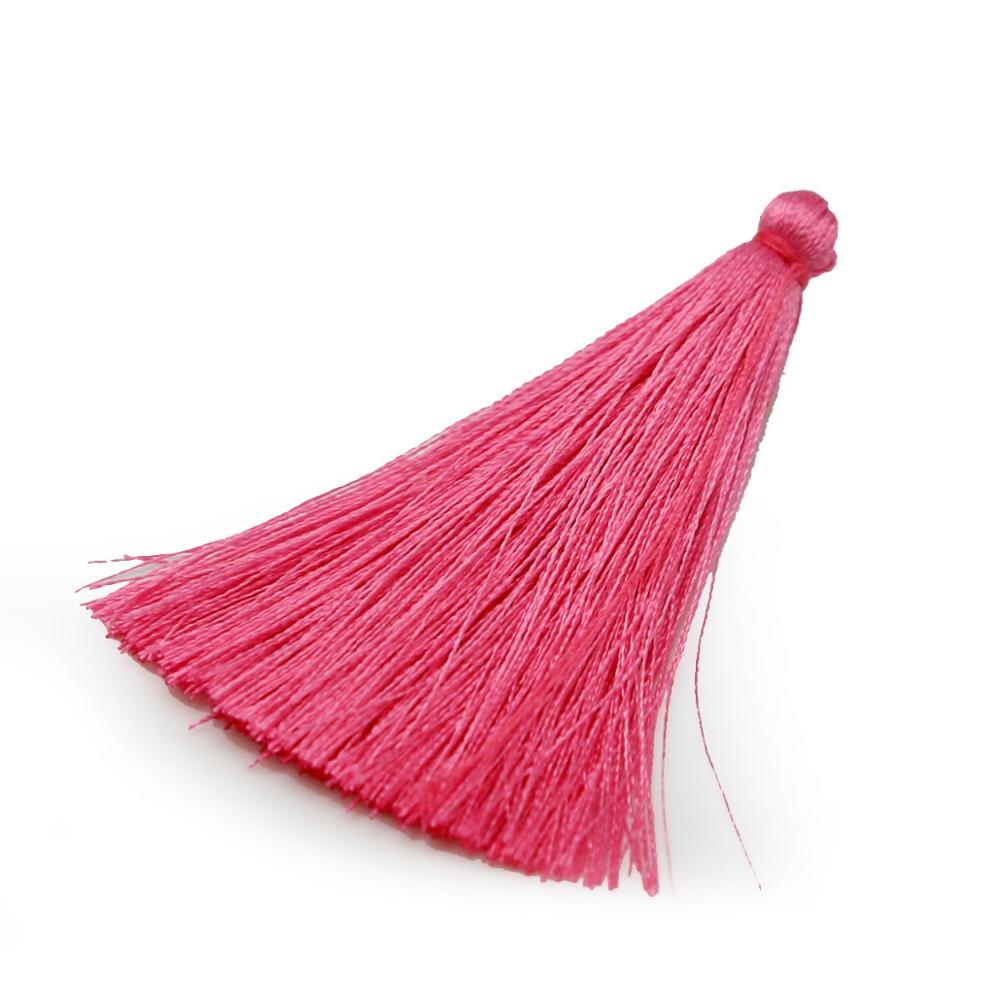 65mm Reiche Farbe Chinesische Handgemachte Kalender Vorhang Quaste Fransen links Makramee Anhänger DIY Schmuck Zubehör Machen 10 Stck: Fuchsie