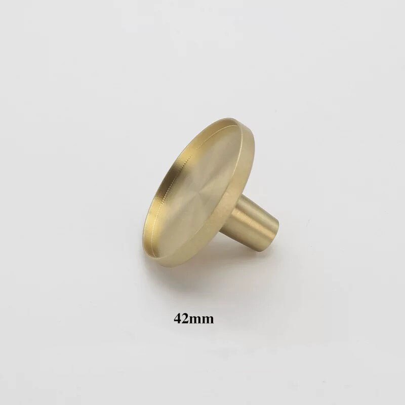 Küche Kabinett Knöpfe Gold/Schwarz Durcheinander Schlafzimmer Schrank Griffe Runde Schublade Ziehen Kommode Knopf Möbel Tür Griff: Gold 42mm / 5Stck