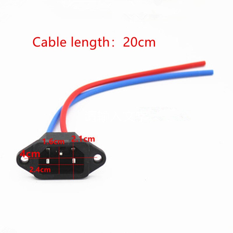 Ebike Charger Socket Opladen Plug Power Gat Stopcontact Vierkante Gat Poort Opladen Elektrische Verbouwen Accessoires Wrie 20Cm