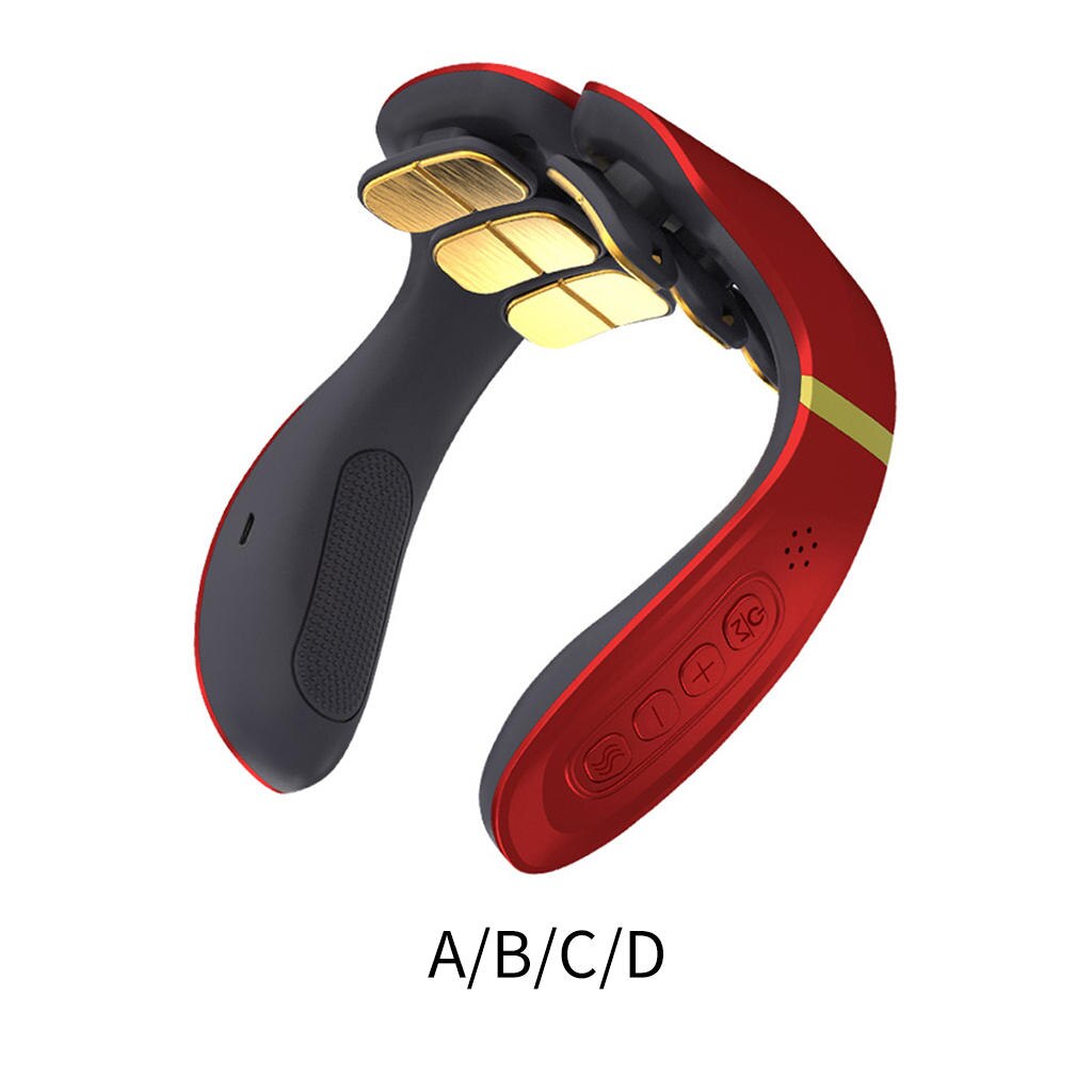Masajeador eléctrico de pulso para cuello con calor para aliviar el dolor, terapia de hombros y espalda, vértebra relajante para hombres y mujeres, uso en la Oficina y el hogar, 1 unidad