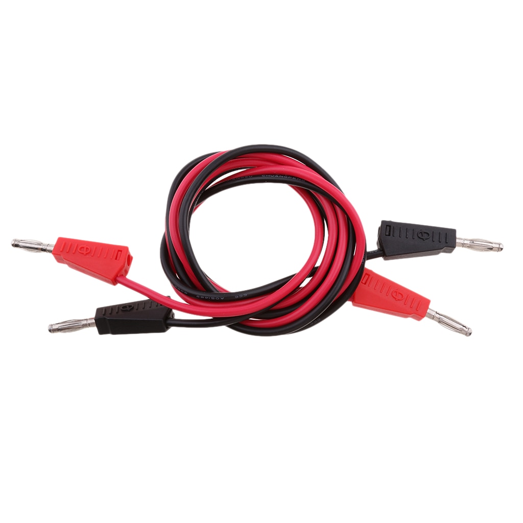 Gebildet 2pcs Bananen Auf Bananenstecker Messleitungsset, 4 Mm Stapelbares Bananenstecker Draht Prüfkabelkabel Elektrisches