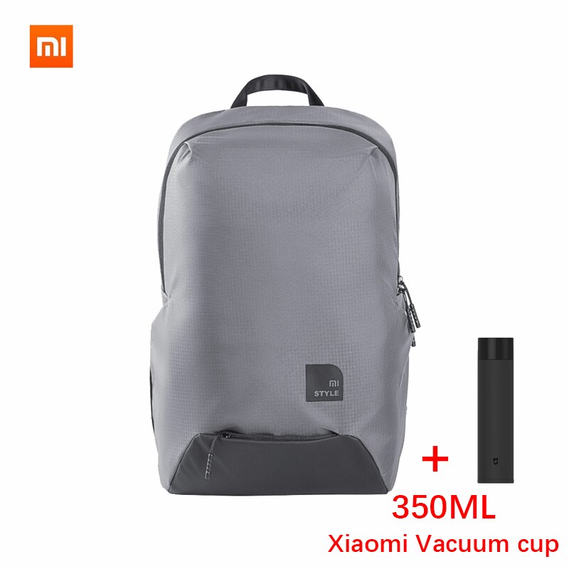 Originale xiaomi sport casuali zaino 23L tecnologia intelligente di livello del materiale di decompressione 4 sacchetto impermeabile del computer portatile borsa studente borsa: Gray 350M blackcup