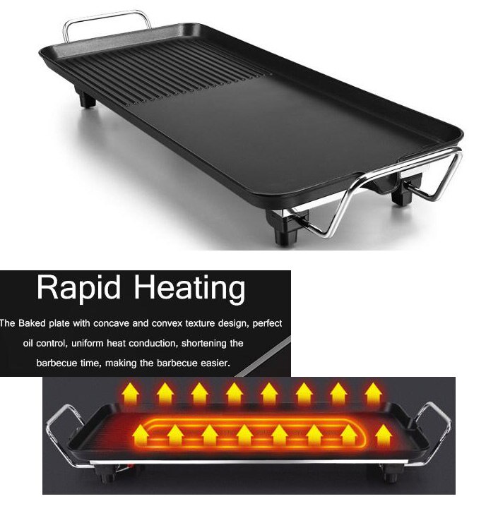 Multi-function Electric Grills Home Baking Pan Smokeless Teppanyaki Barbecue Electric Griddles 220V Indoor BBQ machine