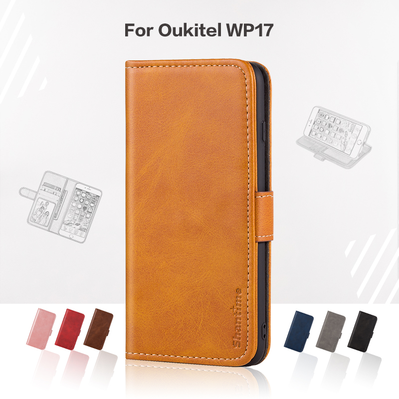 Flip Cover per Oukitel WP17 custodia in pelle di lusso con custodia a portafoglio magnetica per Oukitel WP17 Cover per telefono