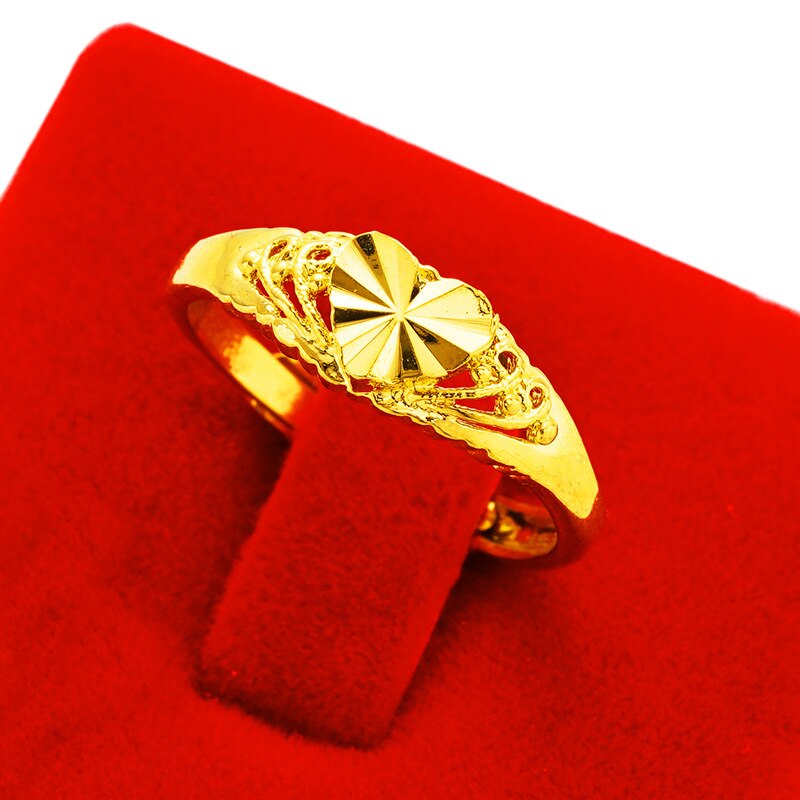 Bagues simples ondulées pour femmes, couleur or 24K, en cuivre pur, bague hypoallergénique, bijoux de mariage, de dames, nouveautés: NT1001Y-4