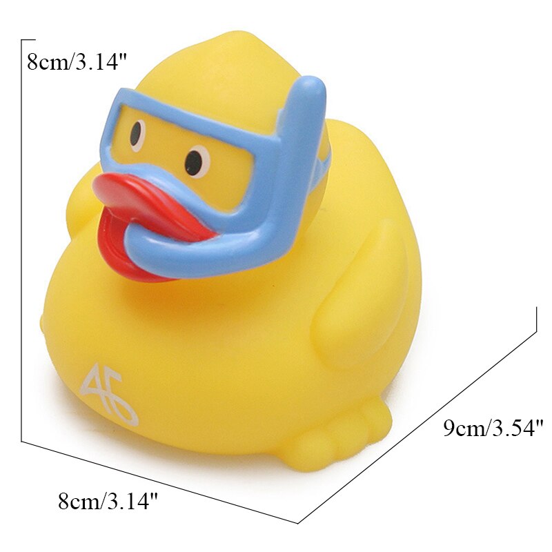 ESALINK 8Cm Baby Toys Floating Sound Rubber Duck Soldier Duck In Black Armor Bath Toys For Kids Puzzle Cognitive Toys For Girls: YN074-1pcs