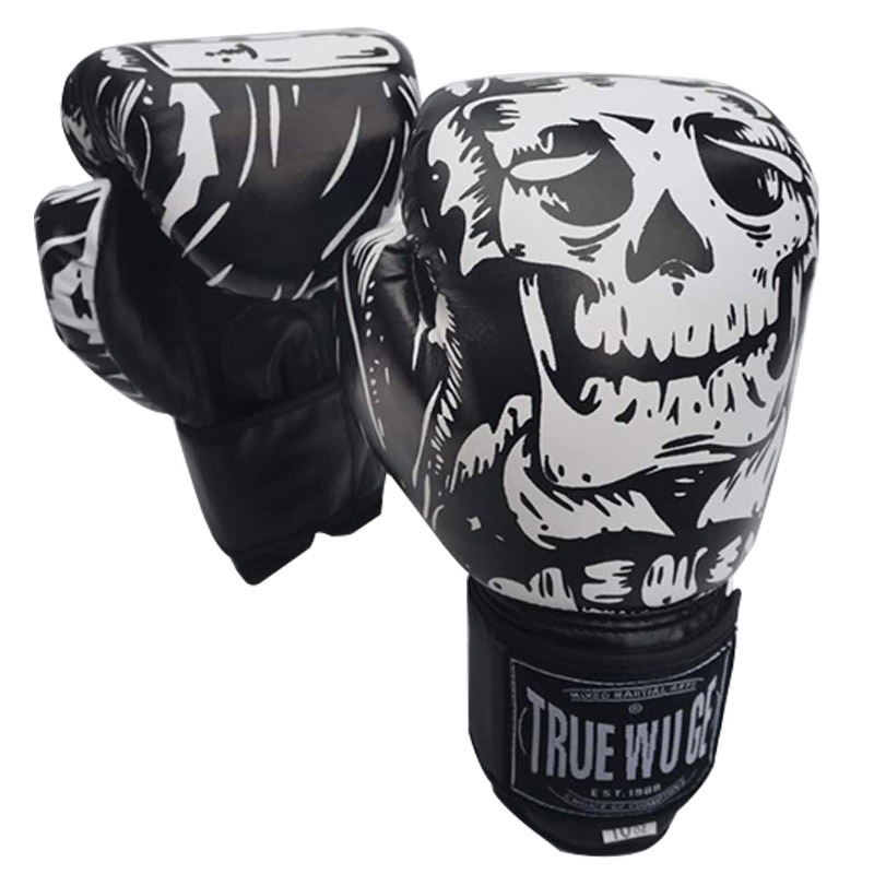 Guantes De Kick Boxing para hombres y mujeres PU Karate Muay Thai Guantes De Boxeo lucha libre MMA Sanda entrenamiento adultos niños equipo: violet / 9 pulgadas