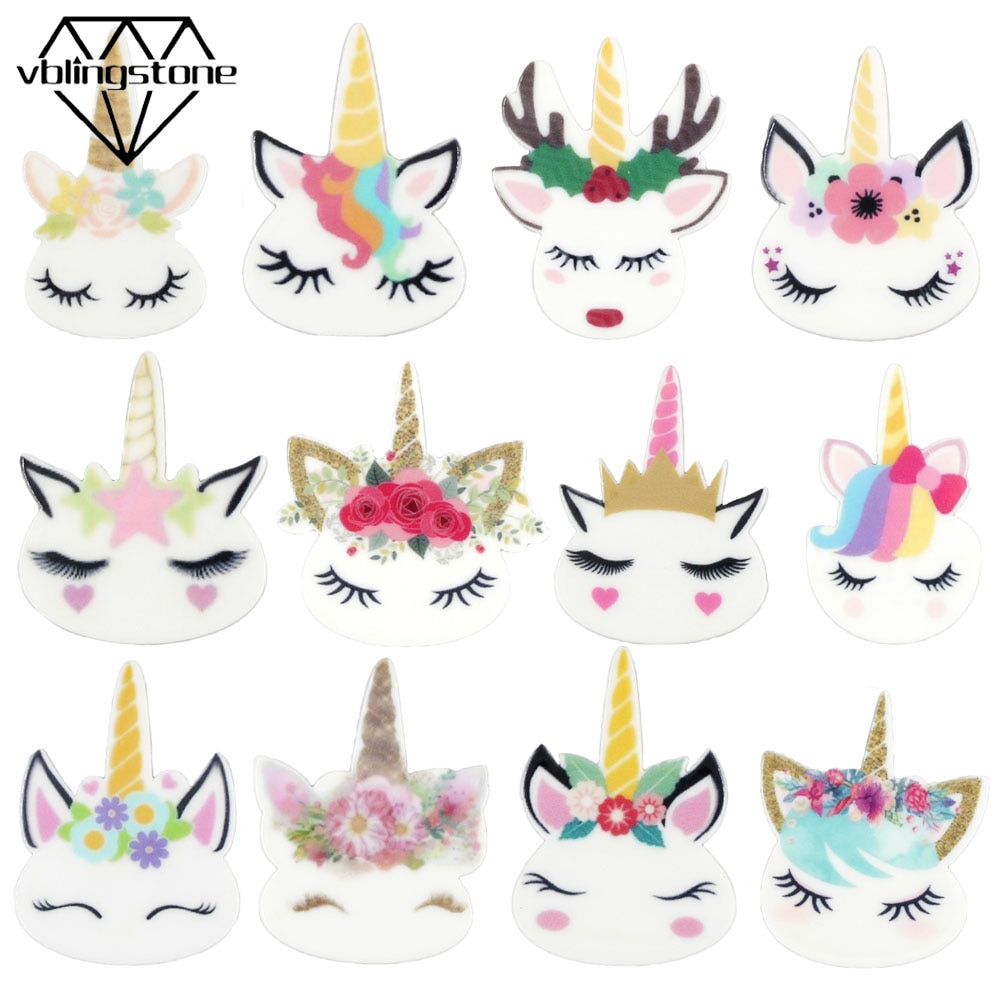 10 st/lot harts hästhuvud cabochons för pilbågar tecknad horned häst harts platt rygg hantverk gör-det-själv-håraccessoarer/kylskåp klistermärke