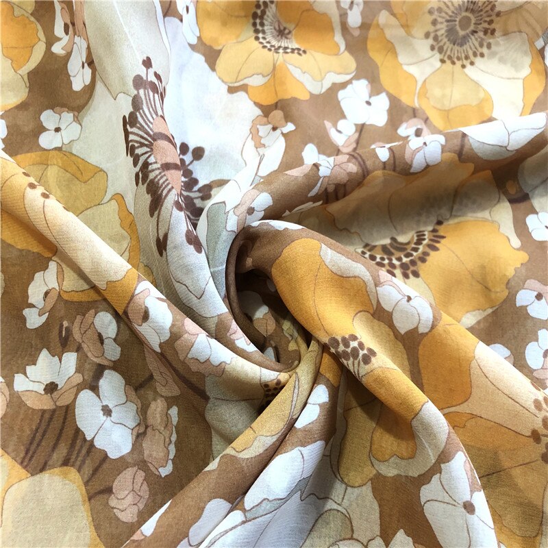 Tela de seda rosa para vestido de boda, Material de gasa de algodón, Georgette, por metro