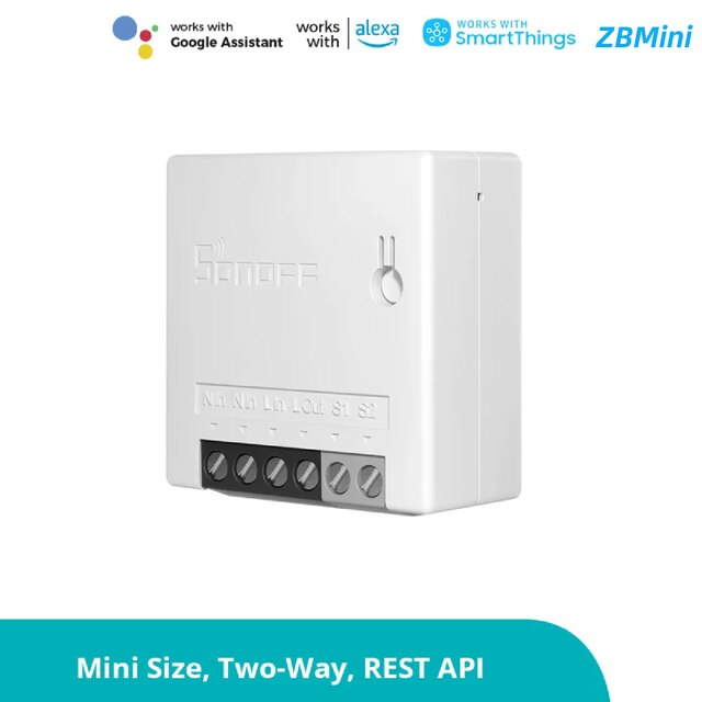 SONOFF ZBMINI-L And Zigbee Mini Smart Switch Two-way Control Module Smart Home eWeLink APP ForYandex Alice Alexa Google Home: ZBMINI 1Pcs