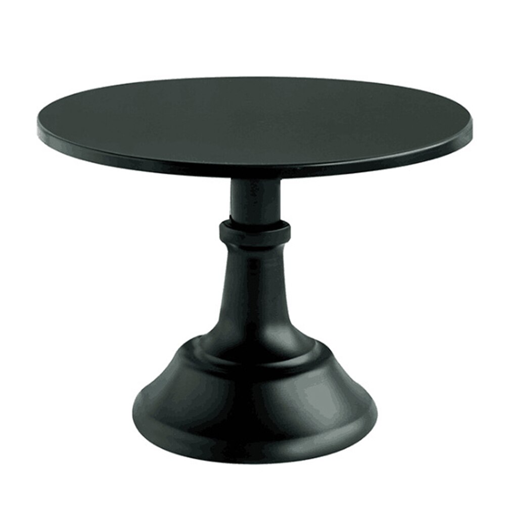 Rund bakke bryllup indretning bageri jubilæum bærbar serverings kage stand eftermiddagste til eksamen jern dessert display holder: Sort / M