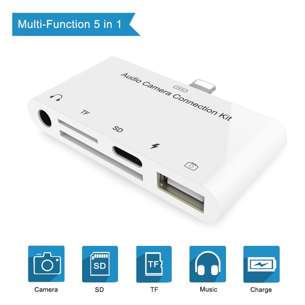 2 In 1 Otg Adapter Voor Lightning Naar Usb 3 Camera Adapter Otg Kabel Data Converter Voor Iphone Ipad Ipod toetsenbord Ios 13 Connector: THT-004