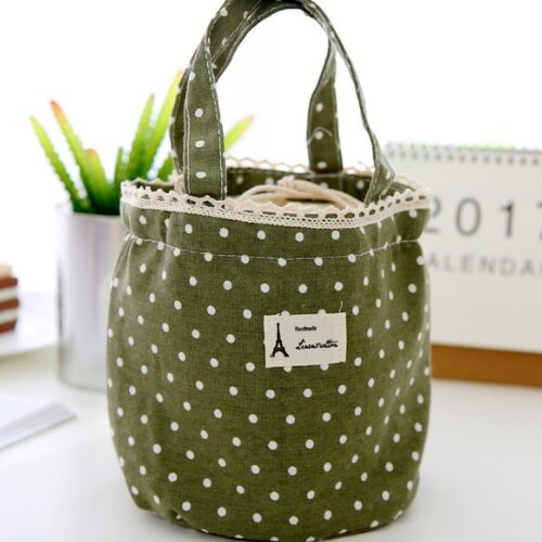 Outdoor Portable Picnic Basket 4 Color Camping Traveling Lunch Bag Large Capacity Food Beverages Portable Thermal Bags: green