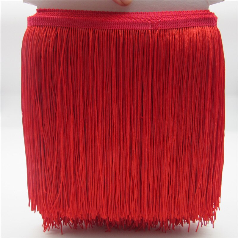 Franges longues en dentelle rouge, 10/15/20/30cm, accessoires décoratifs pour robe de scène, glands pour rideaux