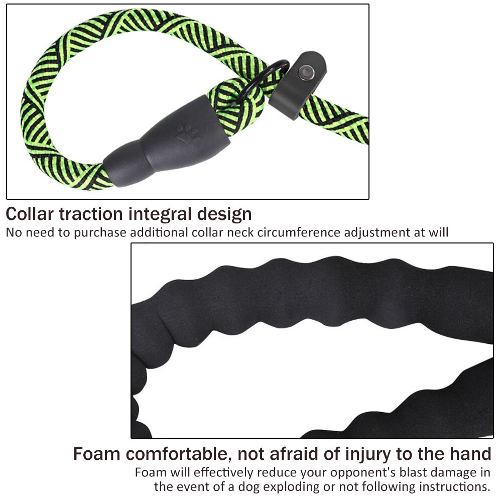 1.2m Durable Dog Leash Golden Retriever Medium Large Dog Collar Leashes Reflective Lead Rope For Labrador Husky Rottweiler