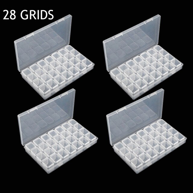 8/28 Slots Adjustable Plastic Storage Box Storage Box Case For Jewelry Diamond Embroidery Craft Bead Pill Holder StorageTool DM1: 112 box