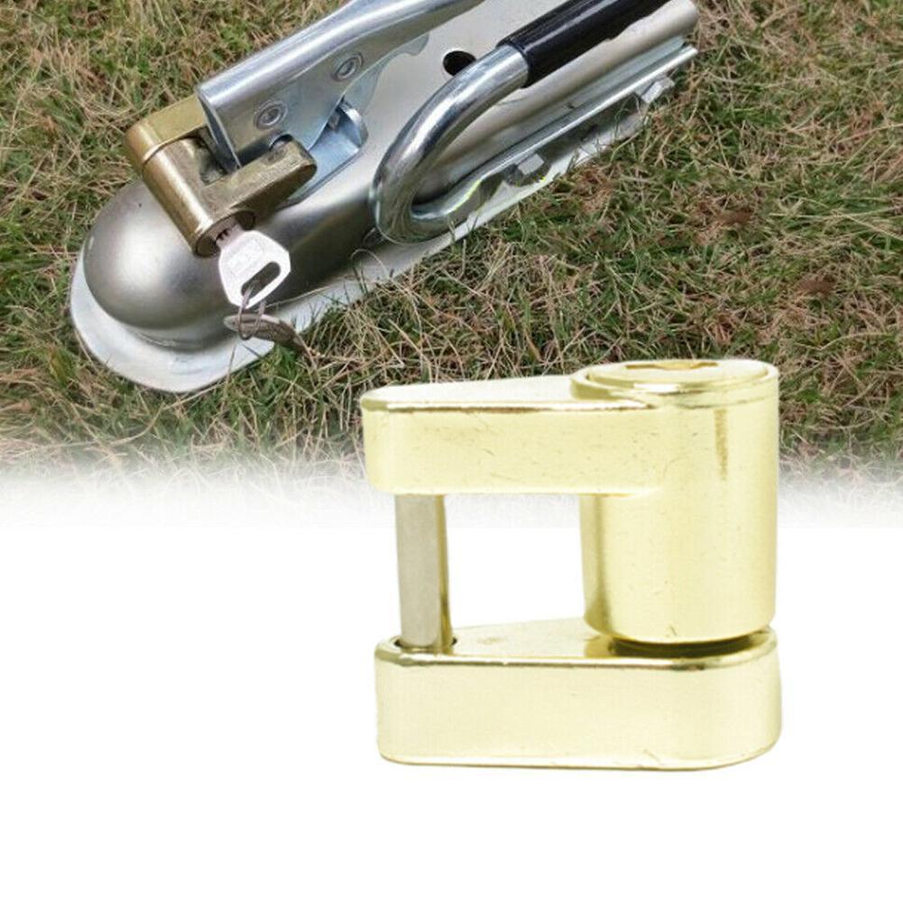 Candado acoplador de remolque, candados de latón macizo para enganche, antirrobo, Protector de seguridad Y7B1
