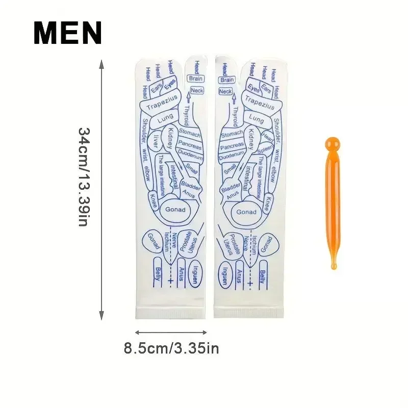 Physiotherapie Fußpflege Massage Lindern Müde Füße Socke Akupressur Fußmassagegerät Reflexzonenmassage Socken Fuß Akupunktmassage Werkzeug: Blau